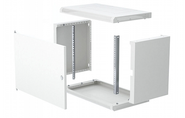 CCD ShT-NSr-9U-600-350-M  19", 9U (600x350) Wall Mount Dismountable Telecommunication Cabinet, Metal Door внешний вид 10