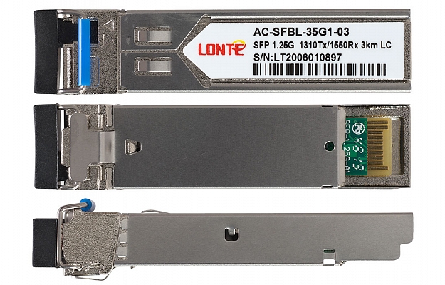 SFP WDM 1.25G Tx1310/Rx1550 3km LC DDM Fiber Optic Transceiver внешний вид 3