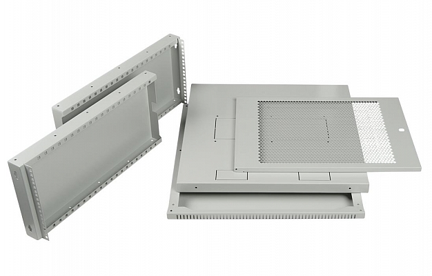 CCD ShT-NSr-9U-600-550-P  19", 9U (600x550) Wall Mount Dismountable Telecommunication Cabinet, Perforated Door внешний вид 6