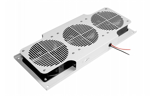 Вентиляторный модуль потолочный, 3 вентилятора с термодатчиком без шнура питания 35С ВМ-3П 48В ССД внешний вид 2