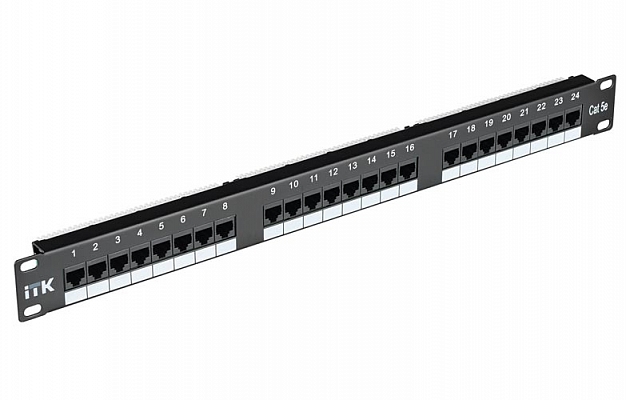 PP24-1UC5EU-D05 ITK 1U 5e Category UTP Patch Panel, 24 Ports (Dual) внешний вид 1