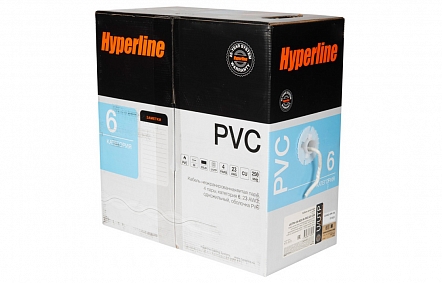 Hyperline UUTP4-C6-S23-IN-PVC-GY-305 (305 м)