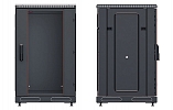 CCD ShT-NP-M-18U-800-800-S-Ch  19", 18U (800x800) Floor Mount Telecommunication Cabinet, Glass Front Door, Black внешний вид 3