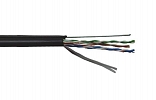 LC3-C5E04-359 ITK F/UTP Cable, Cat.5E, 4х2х24AWG, LDPE, Wire Messenger 1.2 mm, 350 m, Black