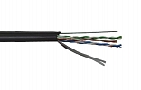 LC3-C5E04-359 ITK Каб. F/UTP кат.5E 4х2х24AWG, LDPE трос 1,2мм, 305м чер.