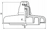 Изолятор ПС 120Б 212W (h=127мм) внешний вид 3