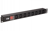 PH12-8C133 ITK Power Distribution Unit, 8 C13 Outlets, LED Switch, 1U, C14 Inlet, No Cord
