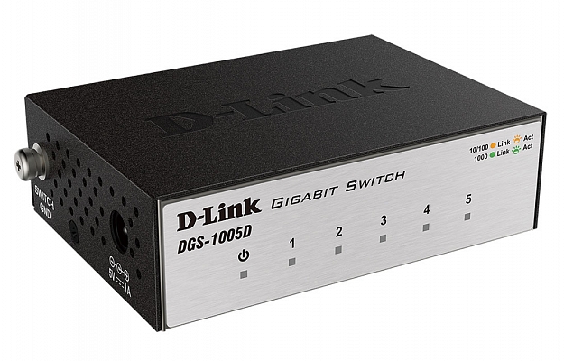 Коммутатор D-Link DGS-1005D/I3A 5G неуправляемый внешний вид 2