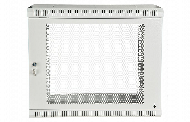 Шкаф телекоммуникационный настенный разборный 19”,18U(600x550), ШТ-НСр-18U-600-550-П дверь перфорированная ССД внешний вид 2