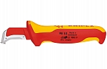 KN-9855SB	Нож для кабеля VDE с "пяткой", 180 мм, нерж. хирургическая сталь, 2К диэлектрическая ручка, SB