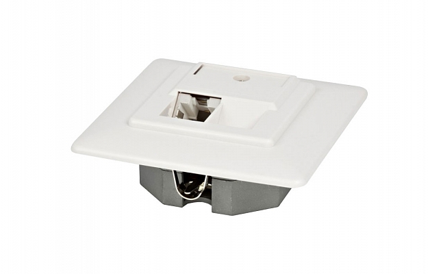 22883 Hyperline SB-GTF1-8P8C-C5E-WH RJ-45 Flush Mount Socket, Cat. 5e, Single