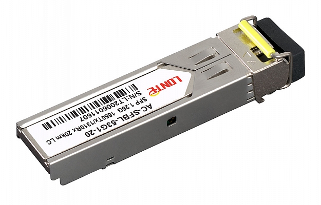 SFP WDM 1.25G Tx1550/Rx1310 20km LC DDM Fiber Optic Transceiver внешний вид 2