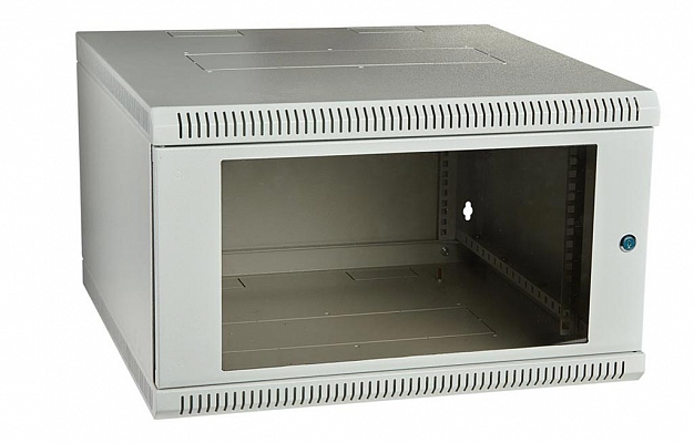 Шкаф телекоммуникационный настенный сварной 19”,6U(600x500), ШТ-НСс-6U-600-500-С дверь стекло ССД
