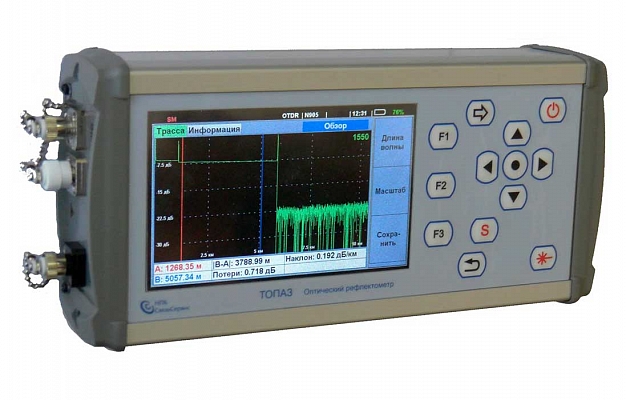 ТОПАЗ-9400-A-31-55-PMH - оптический рефлектометр 1310/1550 нм (41/40 дБ) -60..+20 дБм / VFL