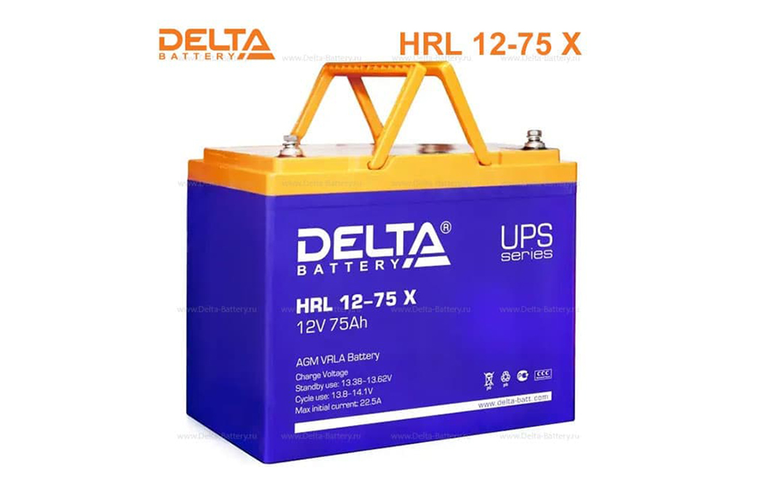                                             Аккумуляторная батарея Delta HRL 12-75 X (12V / 75...                                        