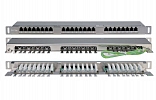 244077 PPHD-19-24-8P8C-C5E-SH-110D Hyperline 19" High Density Patch Panel, 0.5U, 24 RJ-45 Ports, Cat. 5e, Dual IDC, Shielded